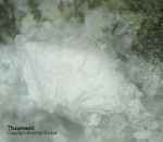 Eifel Mineralien Graulei Thaumasit